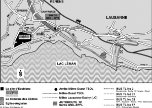 Les deux lignes de métro de Lausanne